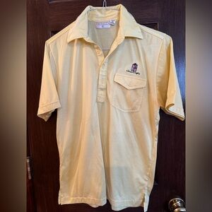 Vintage Short-Sleeve Polo Shirt in Pale Yellow
